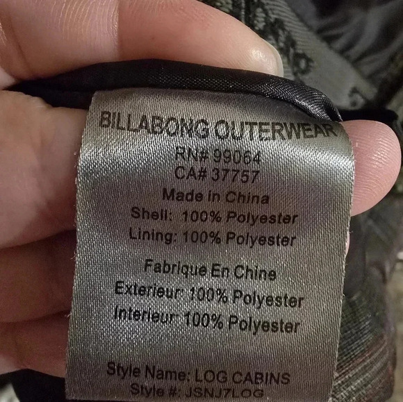 Billabong size Medium green and orange winter ski snow jacket with pockets. - Picture 8 of 9